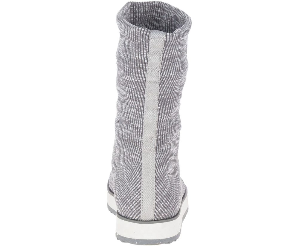 Merrell Boots Grey - Juno Knit Pull On - Womens 95TOCEMQH